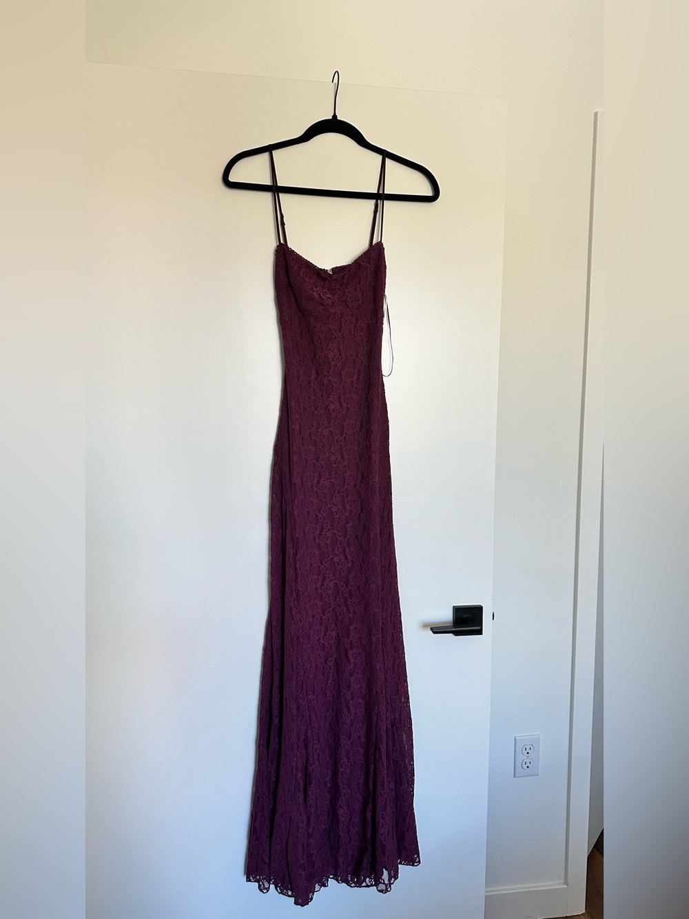 Purple Lace Maxi Dress